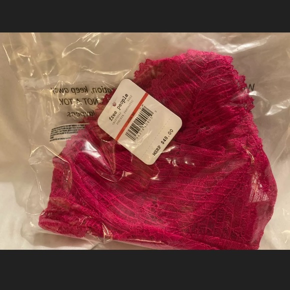 Free People Alyssa Underwire Bralette Fuschia Lace - Picture 5 of 8